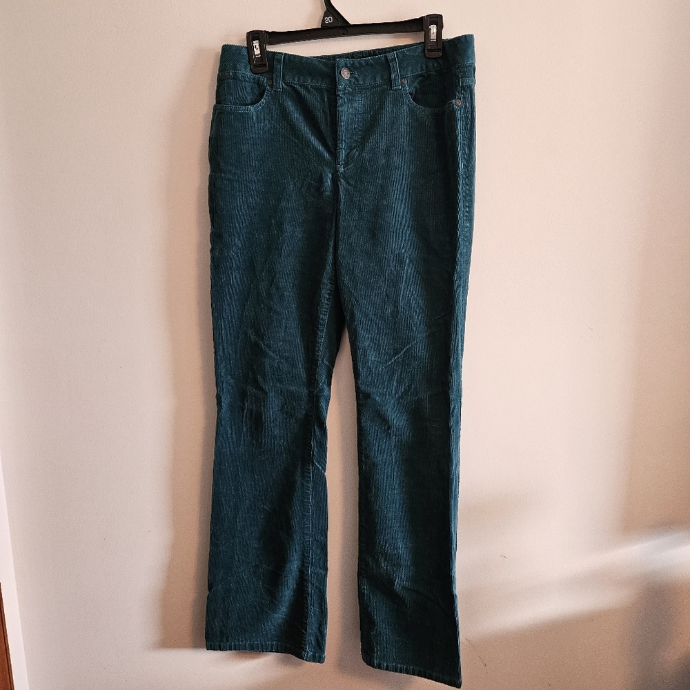 Talbots Teal Curvy Fit Corduroy Women Jeans Bootcut Size 10
